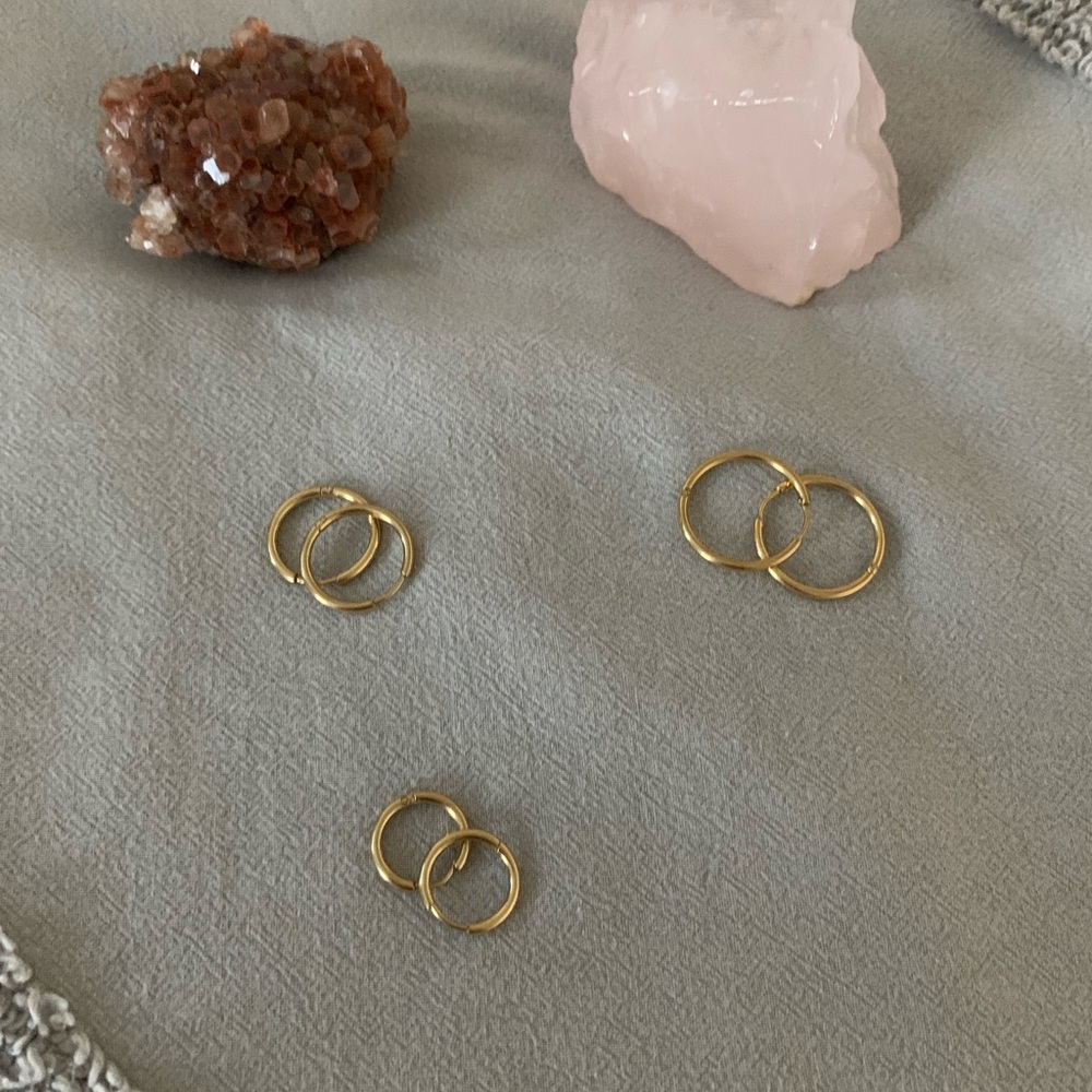 14k gold plated Huggies